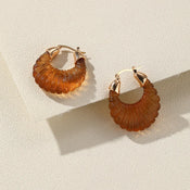 "Astriva" Art Deco Hoop Earrings width=100 