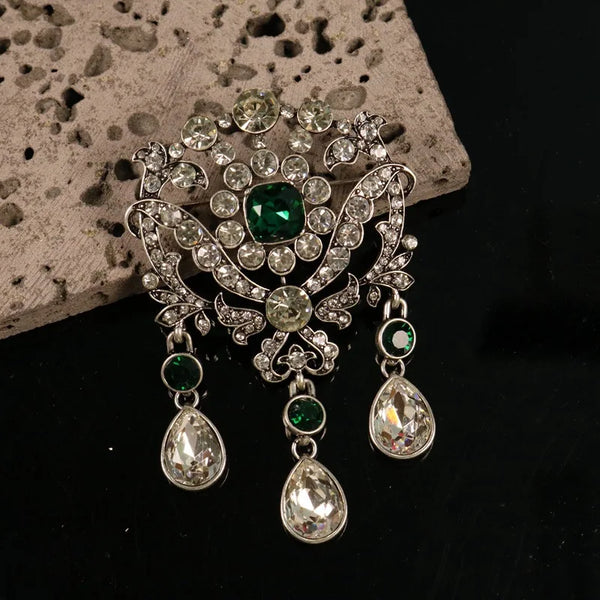 "Praetia" Court Rhinestone Brooch