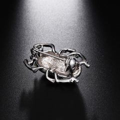 "Scaravella" Beetle Enamel Brooch