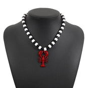 "Eustacia" Lobster Bead Necklace width=100 