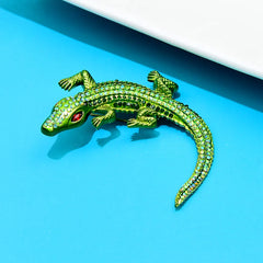 "Bellatrix" Rhinestone Gator Brooch