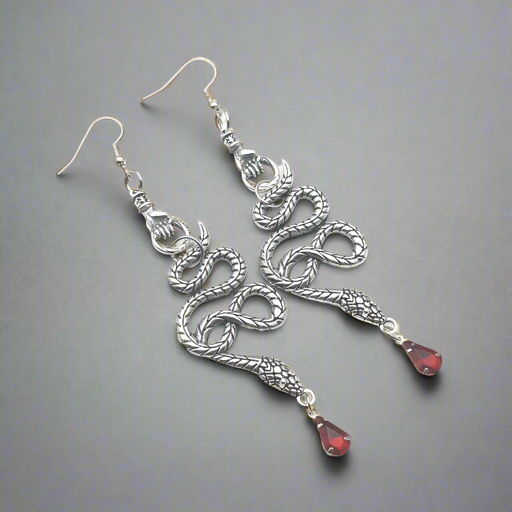 "Francina" Gothic Snake Earrings
