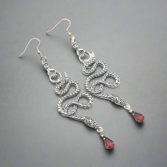 "Francina" Gothic Snake Earrings