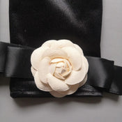 "Sabina" Camellia Satin Gloves width=100 