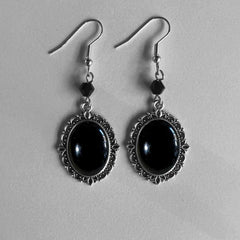 "Vesperine" Vampire Cameo Earrings