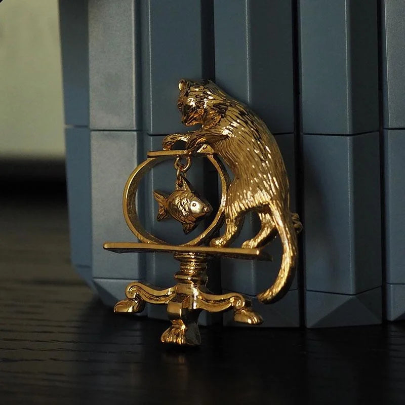 "Norwessae" Cat Fishing Brooch