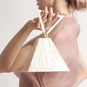 "Triangia" Pyramid Acrylic Clutch width=100 