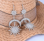 "Saphira" Rhinestone Drop Earrings width=100 