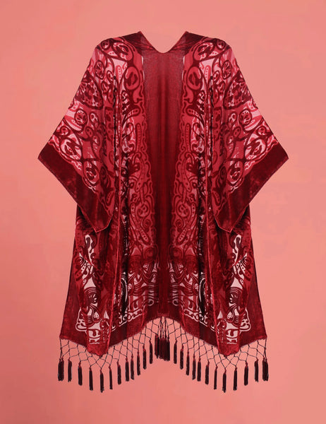 "Cyrene" Boho Wool Shawl