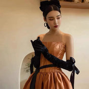 "Hepburn" Long French Gloves width=100 