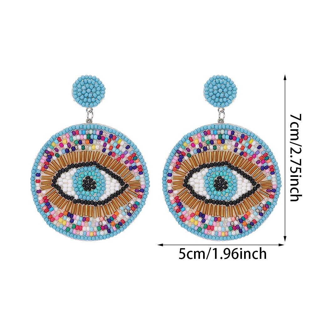 "Khensetra" Eye Heart Drop Earrings