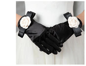 "Sabina" Camellia Satin Gloves width=100 