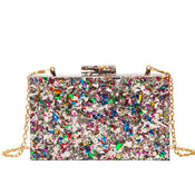 "Mosaela" Geometric Box Clutch width=100 