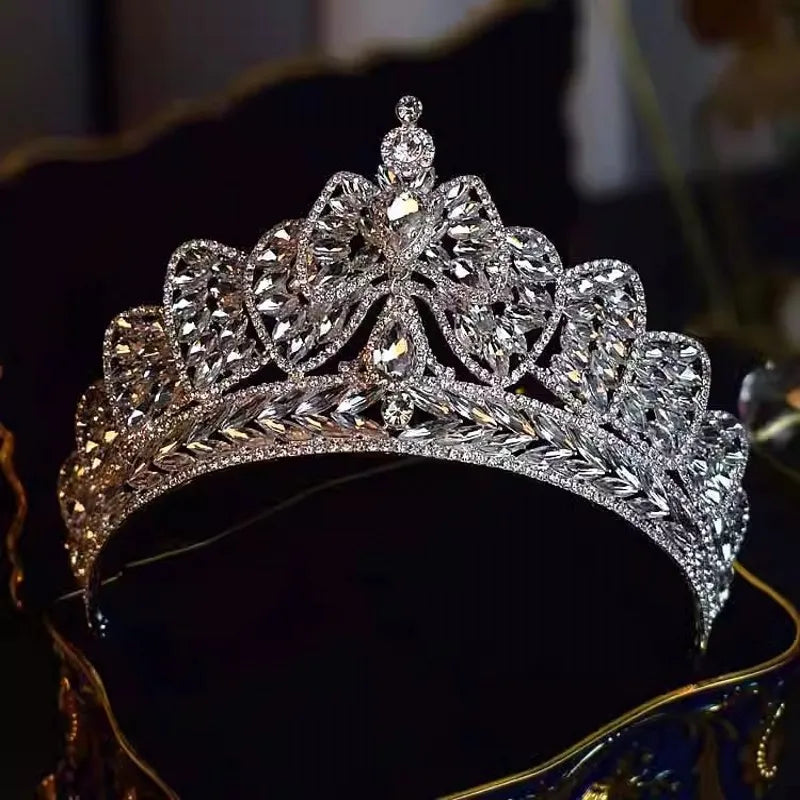 "Merilla" Rhinestone Tiara Headpiece