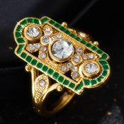 "Calliane" Rhinestone Ring width=100 