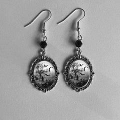 "Vesperine" Vampire Cameo Earrings