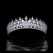 "Sapphira" Sapphire-Tone Bride Crown width=100 