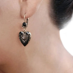 "Yolitzea" Heart Dangle Earrings