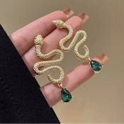 "Serpion" Snake Earrings width=100 