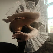 "Margery" Lace Elbow Gloves width=100 