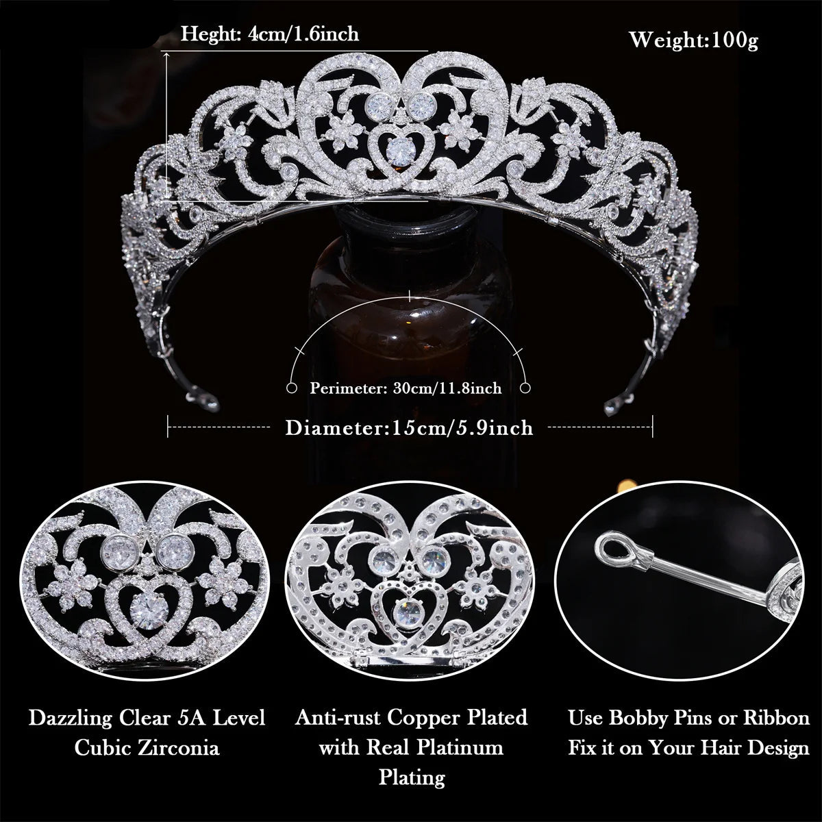"Elinette" Diana Crown Tiara