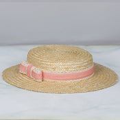 "Buster" Pork Pie Straw Hat width=100 