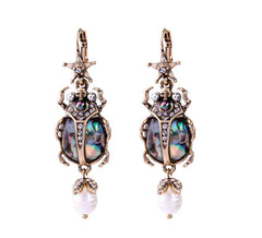 "Tacita" Beetle Shell Earrings