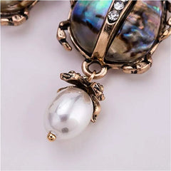 "Tacita" Beetle Shell Earrings