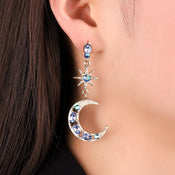 "Euphyssa" Asymmetric  Celestial Earrings width=100 
