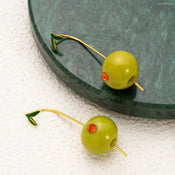 "Olivara" Olive Fruit Earrings width=100 