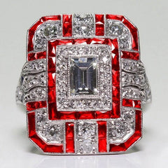 "Silviera" Square Ring