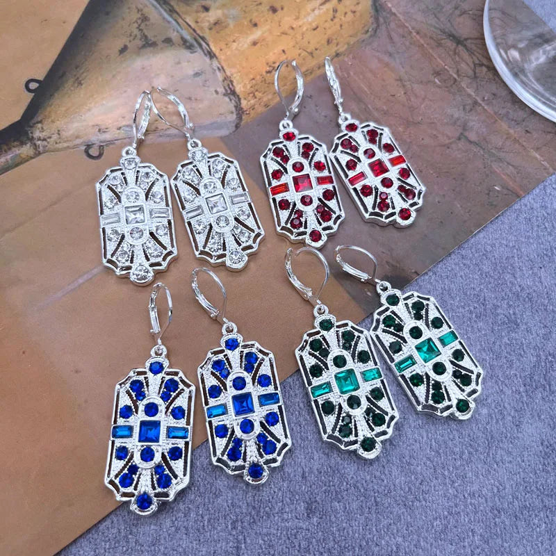 "Novira" Glass Dangle Earrings