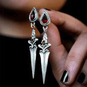 "Ophelissa" Gothic Dagger Earrings width=100 