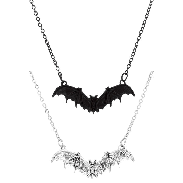 "Cassivine" Bat Pendant Necklace