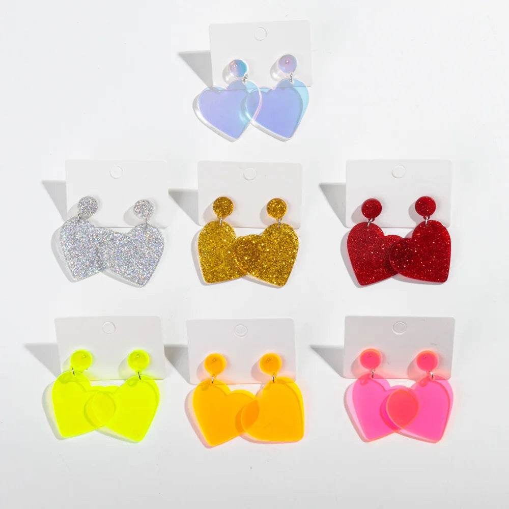 "Tlaloria" Heart Drop Earrings