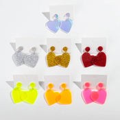 "Tlaloria" Heart Drop Earrings width=100 