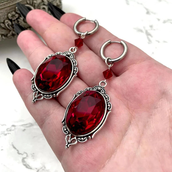 "Vesperine" Vampire Cameo Earrings