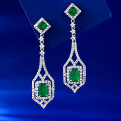 "Starlith" Rhinestone Drop Earrings