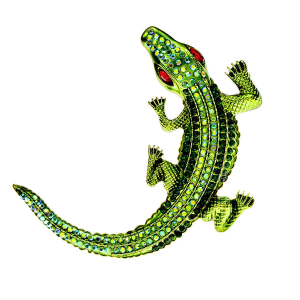 "Bellatrix" Rhinestone Gator Brooch