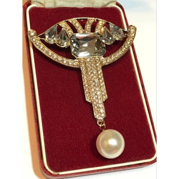 "Veridia" Green Enamel Brooch