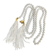 "Perloria" Pearl Tassel Necklace width=100 