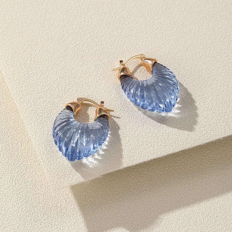 "Astriva" Art Deco Hoop Earrings