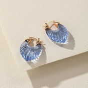 "Astriva" Art Deco Hoop Earrings width=100 