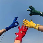 "Gemelion" Rhinestone Wool Gloves width=100 