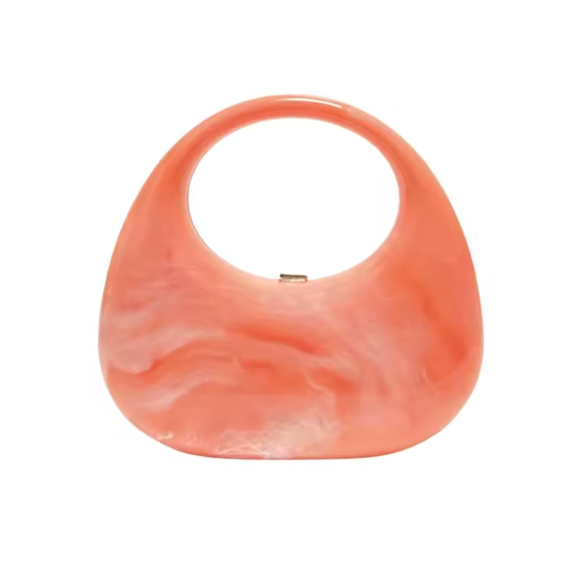 Mod Acrylic Handbag - Tangerine Swirl-0