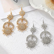 "Stellamor" Star Moon Earrings width=100 