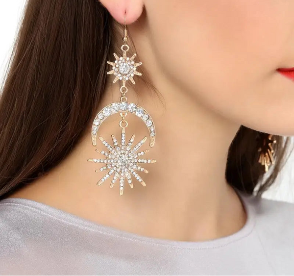 "Saphira" Rhinestone Drop Earrings