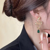 "Serpion" Snake Earrings width=100 