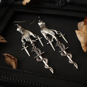 "Morwynelle" Dagger Snake Earrings width=100 