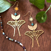 "Luminisse" Moth Earrings Collection width=100 
